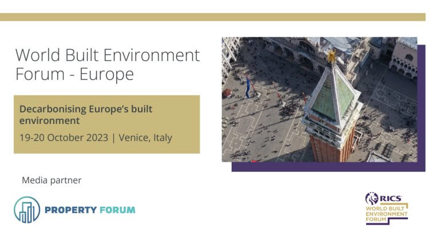 News Article Property Forum joins RICS World Built Environment Forum as Media Partner