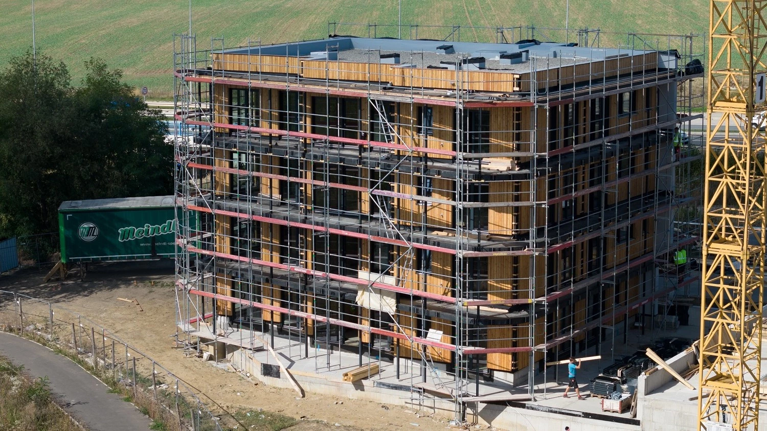 News Article UBM finishes rough construction of wooden houses in Prague