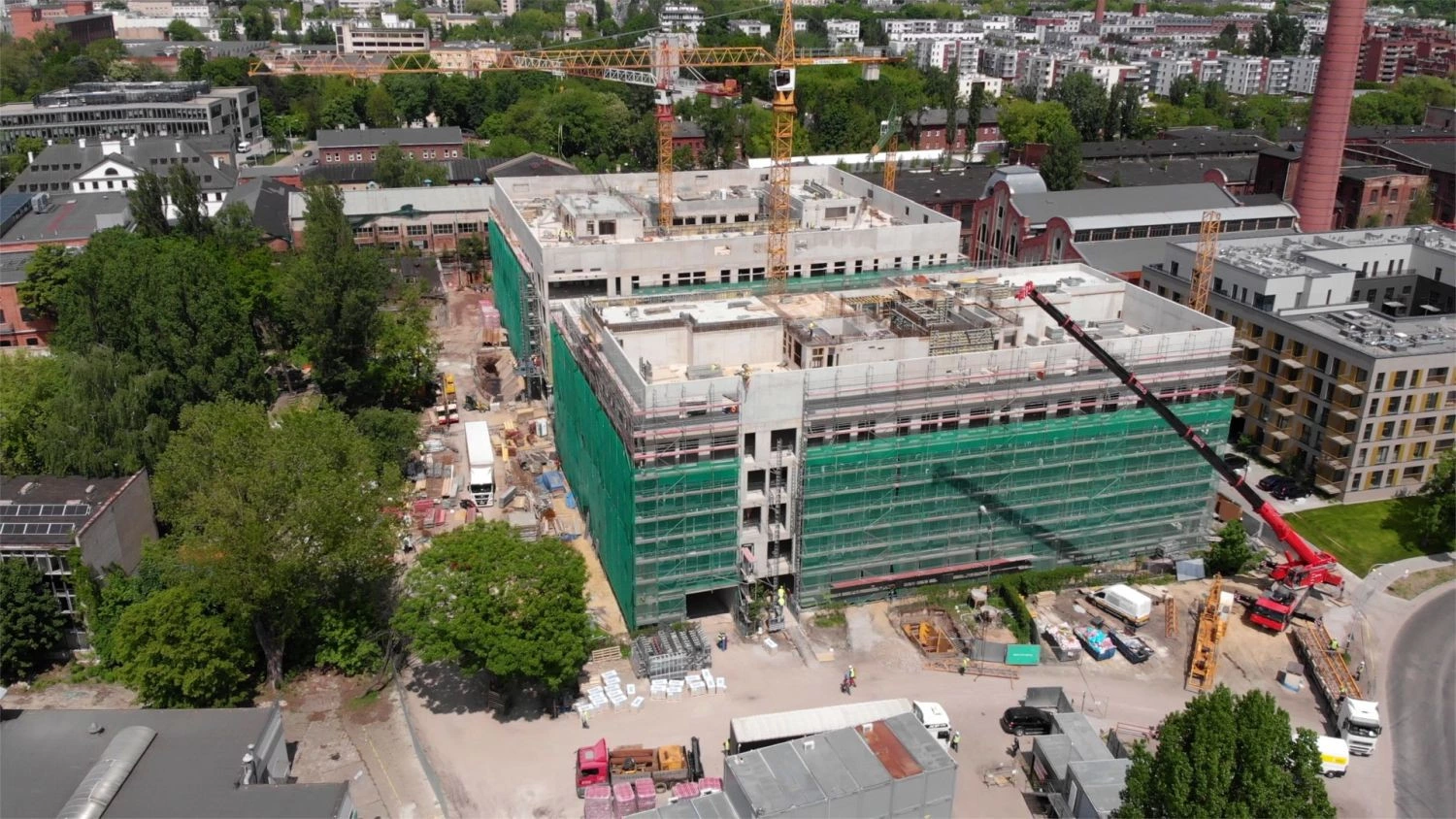 News Article Two office buildings at Fuzja by Echo have been topped out